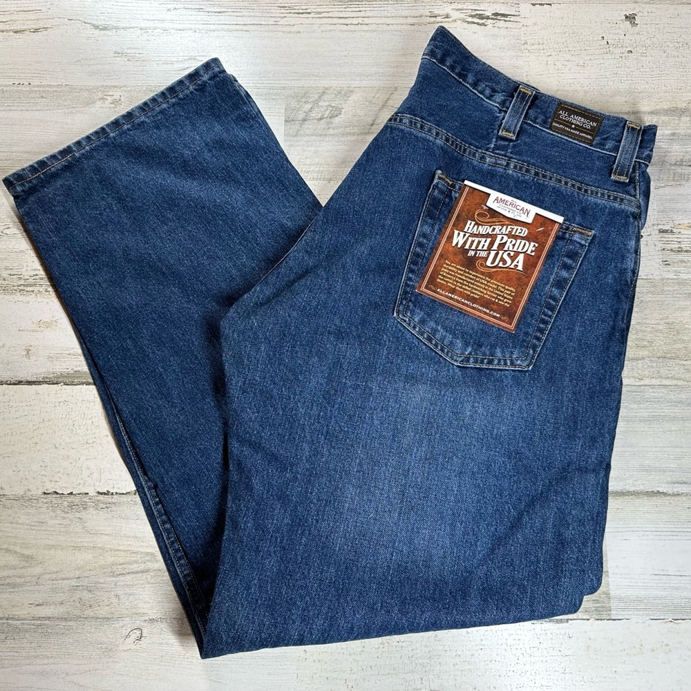 All American Clothing Co Jeans Made in USA 40X32 Blue Nwt